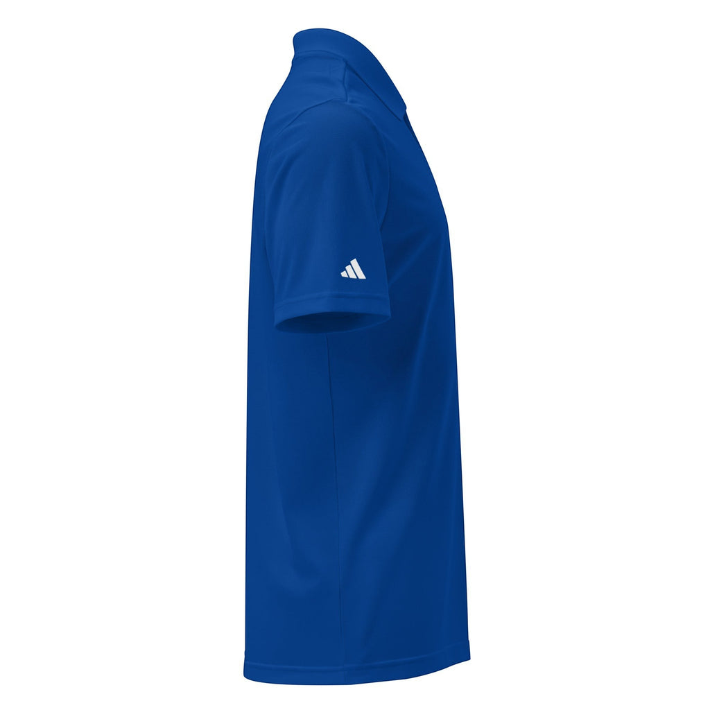 Parable Golf Ladies Parable Growth Polo, royal blue, 100% recycled polyester piqué, athletic fit, short sleeves, ribbed collar, three-button placket, contrast logo on sleeve.